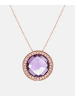 Diamant L'éternel Halskette mit Anhänger aus 375 Roségold mit Diamant mit Amethyst