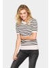 SAINT TROPEZ Strickpullover MilaSZ Gerade Passform in Gray Morn Mila Stripe