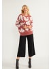 Usha Damen Pullover Mit Perlen in Altrosa Weiss