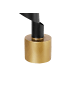 Beliani Kerzenständer AMILLY in Schwarz/Gold - (W) 19 x (H) 51 x (L) 11 cm