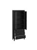 ebuy24 Vitrinenschrank Madrid Schwarz 78 x 33 cm