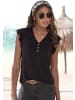LASCANA Blusenshirt in creme, schwarz