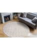 Vivorum Wohnzimmer Teppich – Webteppich Royal Glow 825 in grau - rund