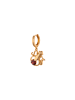 faina Women Drop Earrings in Rose Gold Red
