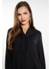 faina Damen Schluppenbluse in Schwarz