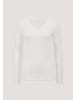 Hessnatur Pointelle Henley Schlafshirt in naturweiss