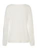 More & More elegantes Blusenshirt, Materialmix in offwhite