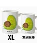 Mr. & Mrs. Panda XL Tasse Avocado Pfeifen ohne Spruch in Weiß