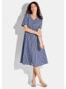 GOLDNER Sommerkleid Baumwollkleid mit Karomuster in blau / weiß / gemustert