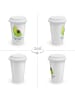 Mr. & Mrs. Panda To Go Becher Avocado Schwangerschaft mit Spruch in Weiß