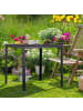 relaxdays Gartentisch in Schwarz - (B)78 x (H)74 x (T)78 cm