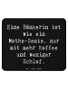Mr. & Mrs. Panda Mauspad Spruch Bänkerin Genie mit Spruch in Schwarz