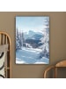OnlyWow Leinwand Bilder Schneelandschaft