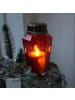 MARELIDA 10er Set LED Grablichter Grabkerze 1000h Leuchtdauer in rot - H: 15,5cm