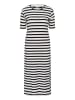 KAFFE curve Kleid KChellen Regular fit in Chalk/Black Stripes