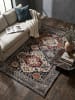 KADIMA DESIGN Hochflor-Teppich Kuschelig GLAZERT Geometrisch Weich Berber in Multicolor-Blau