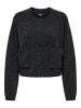 ONLY Klassischer, minimalistischer Strickcardigan mit Taschen in Dunkelgrau