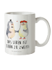 Mr. & Mrs. Panda Trinklernbecher Pinguin Heirat mit Spruch in Weiß