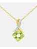 Diamant L'éternel Halskette mit Anhänger aus 375 Gelbgold mit Diamant mit Peridot