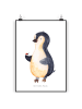 Mr. & Mrs. Panda Bild Pinguin Marienkäfer ohne Spruch in Weiß