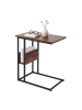 relaxdays Beistelltisch in Braun/Schwarz - (B)55 x (H)60 x (T)36 cm