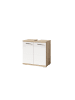 byLiving Waschbeckenunterschrank NEBRASKA in Sonoma Eiche / Weiß - (B) 60 x (H) 59 x (T) 31,5 cm