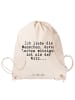 Mr. & Mrs. Panda Sportbeutel Ich liebe die Menschen,... mit Spruch in Creme