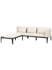 Beliani 3-tlg Lounge Set BRACCIANO in Beige/Heller Holzfarbton/Schwarz