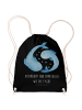 Mr. & Mrs. Panda wander rucksack Sternzeichen Fische mit Spruch in Schwarz