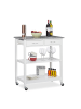 relaxdays Küchenwagen in Weiß - (B)78 x (H)87 x (T)48,5 cm