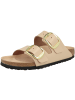 Birkenstock Sandale Arizona Big Buckle Naturleder Lack schmal in beige