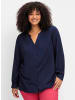 sheego Longbluse in tiefblau