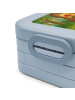 Mr. & Mrs. Panda Brotzeitbox Otter Blumenstrauß Design mit Spruch in Blau Pastell