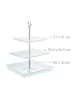 relaxdays Etagere eckig in Transparent/Silber