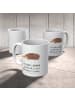 Mr. & Mrs. Panda Kaffeetasse Igel Herzen mit Spruch in Weiß