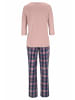 VIVANCE DREAMS Pyjama in rosa-kariert, bordeaux-kariert