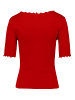 Zero  Halbarm-Shirt mit Raffung in Candy Red