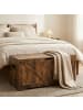 relaxdays Sitzbank in Vintagebraun - (B)100 x (H)46 x (T)40 cm