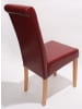 MCW 2er-Set Esszimmerstuhl Lecce II, Rot, helle Beine