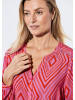 GOLDNER Bluse in rot / pink / gemustert