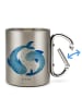 Mr. & Mrs. Panda Outdoor Tasse Sternzeichen Fische ohne Spruch in Silber