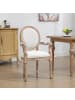 HOMCOM Esszimmerstuhl-56B x 56T x 96H cm-Cremeweiß