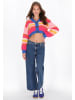 myMo Cardigan in pink multicolor
