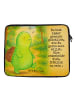Mr. & Mrs. Panda Laptoptasche Schildkröte Pfeifen Design mit Spruch in Weiß