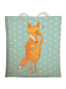 Mr. & Mrs. Panda Shopper Fuchs Lord ohne Spruch in Türkis Pastell