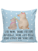 Mr. & Mrs. Panda 40x40 Kissen Bär Kind mit Spruch in Blau Pastell