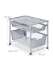 relaxdays Schubladenregal in Silber - (B)28 x (H)30 x (T)42,5 cm