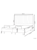 Beliani Doppelbett CASTELLAN in Grau - (W) 160 x (H) 120 x (L) 216 cm
