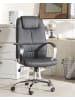 Beliani Chefsessel WINNER in Schwarz/Silber - (W) 60 x (H) 112 x (L) 60 cm