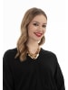 faina Cropped Langarm-Shirt in Schwarz